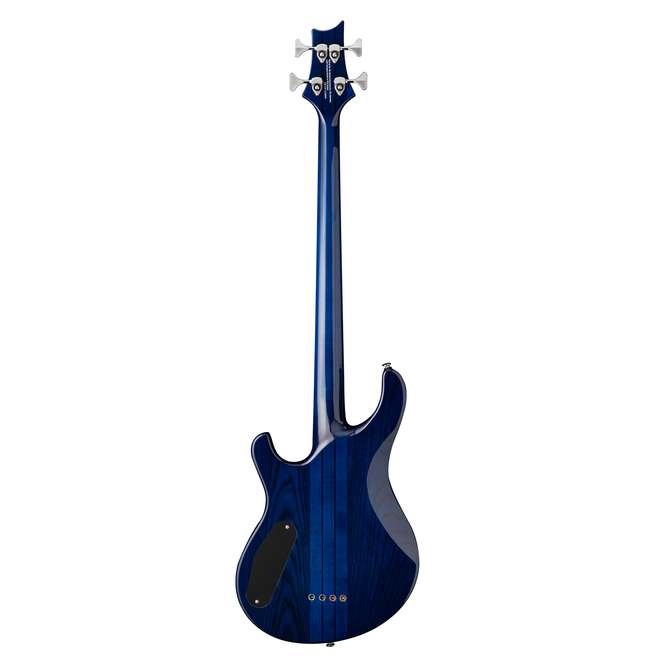 PRS SE Kingfisher Bass Guitar, Maple Veneer, Faded Blue Wrap Around Burst, Gigbag