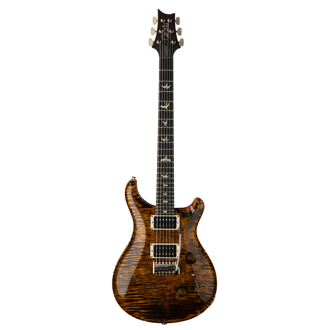 PRS Custom 24 Electric Guitar, Pattern Thin Neck, Yellow Tiger 10-Top, Hardshell Case