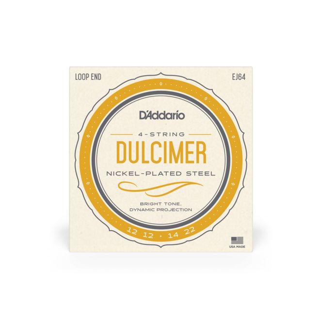 D'Addario EJ64 Nickel Wound 4-String Dulcimer Set