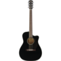 Fender CC-60SCE Concert Acoustic-Electric Guitar, Walnut Fingerboard, Black