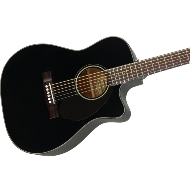 Fender CC-60SCE Concert Acoustic-Electric Guitar, Walnut Fingerboard, Black