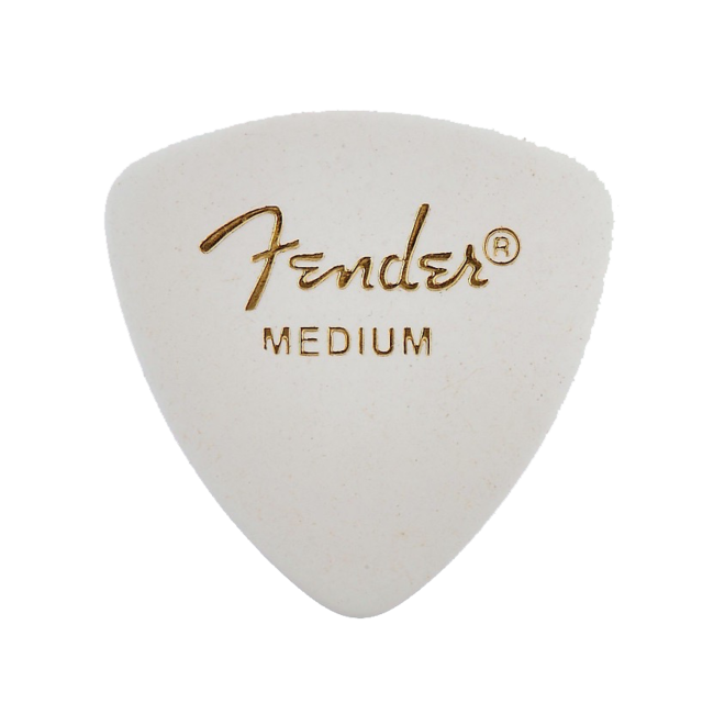 Fender Classic Celluloid Guitar Picks, 346 Shape, White, Medium (12 Pack)