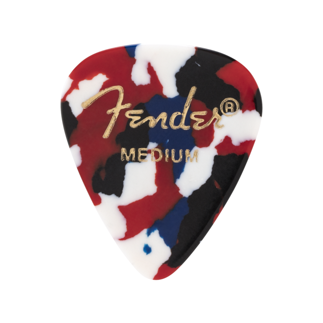 Fender Classic Celluloid Guitar Picks, 351 Shape, Confetti, Medium (12 Pack)