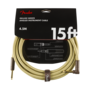 Fender Deluxe Series Instrument Cable, Tweed, Right-Angle, 15’