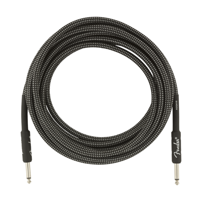 Fender Professional Series Instrument Cable, Gray Tweed, Straight/Straight, 15’