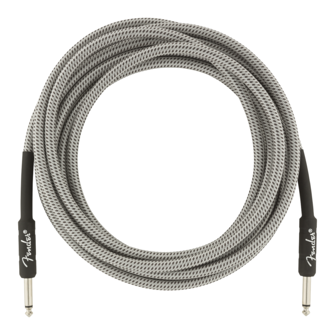 Fender Professional Series Instrument Cable, White Tweed, Straight/Straight, 15’