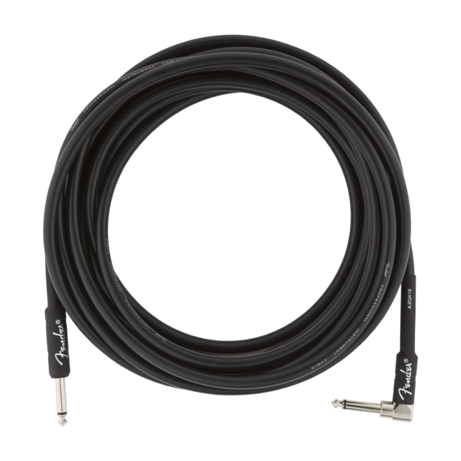 Fender Professional Series Instrument Cable, Straight/Right Angle, 18.6’