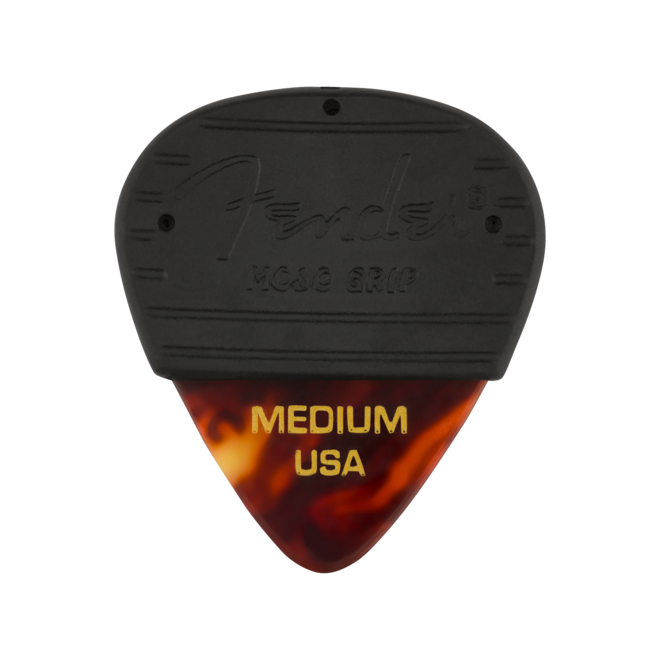 Fender Mojo Grip Celluloid Guitar Picks, Tortoiseshell, Medium (3 Pack)