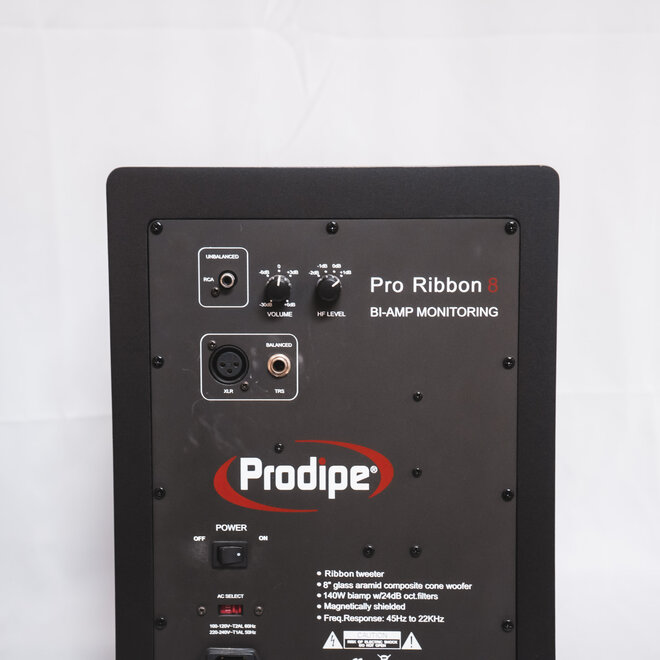 Prodipe Pro Ribbon 8 Bi-Amp Powered Studio Monitors, Pair