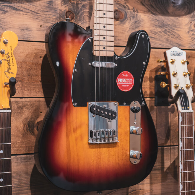 Squier Affinity Series Telecaster, Maple Fingerboard, 3-Color Sunburst