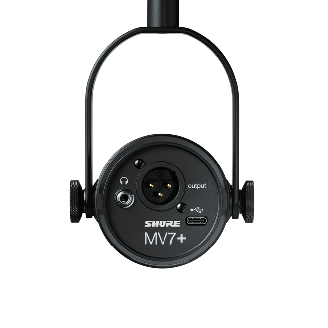 Shure MV7+ XLR/USB-C Podcast Microphone, Black