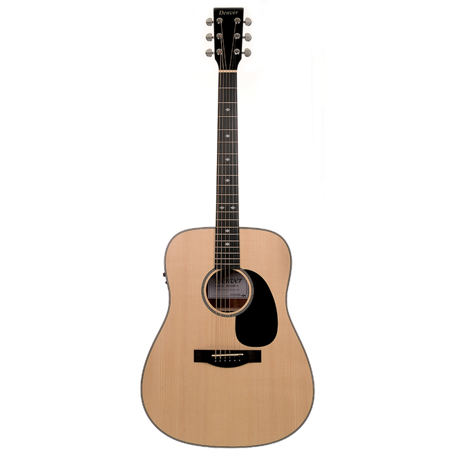 Denver Dreadnought Acoustic-Electric Guitar, Solid Spruce/Mahogany