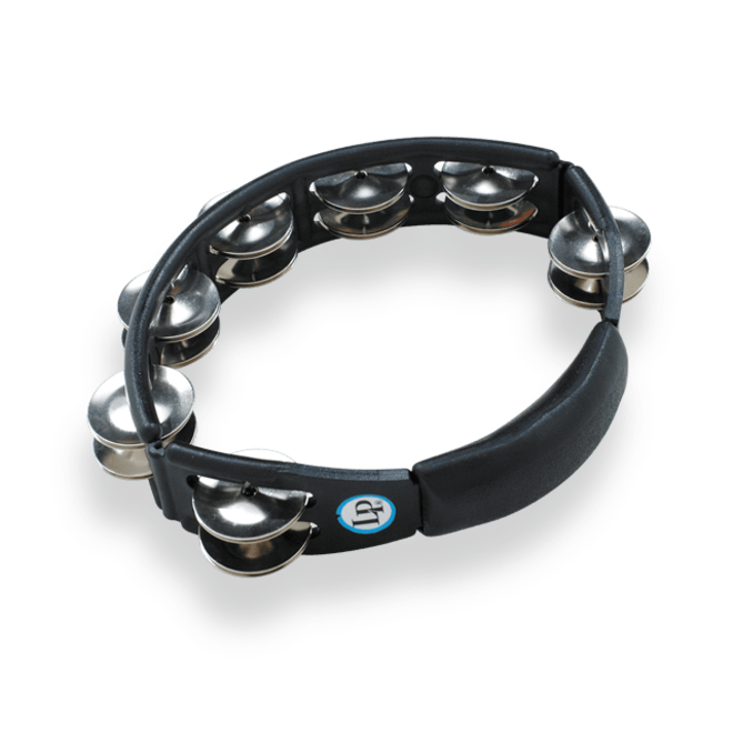 Latin Percussion Cyclops Handheld Tambourine w/Steel Jingles, Black