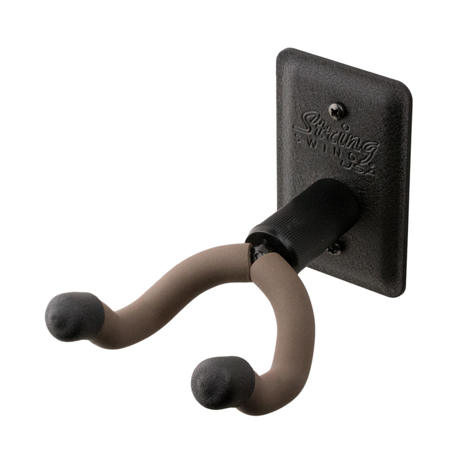 String Swing Wall Mount Guitar Hanger, Black Metal
