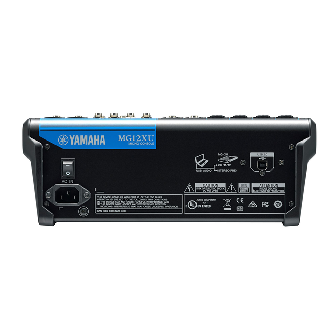 Yamaha MG12XU 12-Channel Analog Mixing Console, w/USB & FX