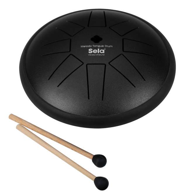 Sela Percussion 6" Melody Tongue Drum, C Major, Black