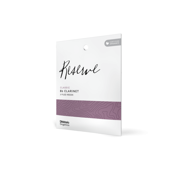 D'Addario Organics Reserve Classic Bb Clarinet Reeds, 2.0 (3 Pack)
