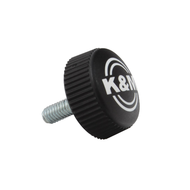 K&M M6x16mm Knurled Knob w/Logo