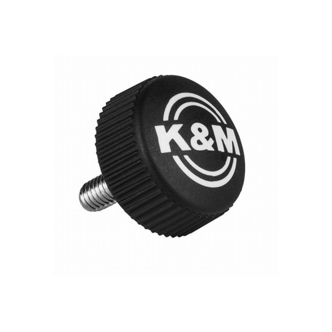 K&M M6x8mm Knurled Knob w/Logo