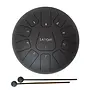 GMP SATORI 10" Carbon Steel Tongue Drum, D Major, Black