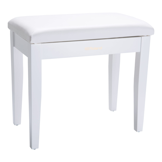 Roland RPB-100WH Piano Bench, Satin White w/Storage Compartment