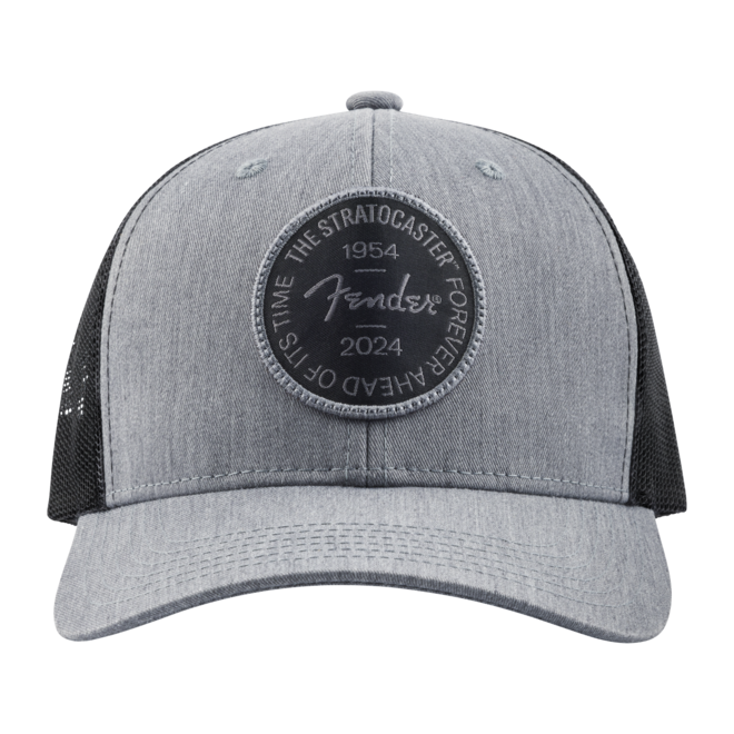 Fender Stratocaster 70th Anniversary Badge Hat, Gray Heather, One Size