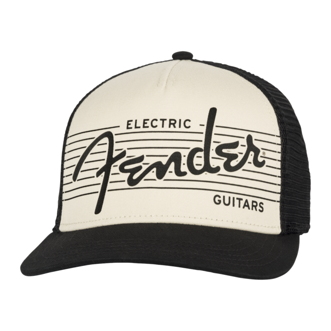Fender Electric Guitars Hat, Black/Cream, One Size