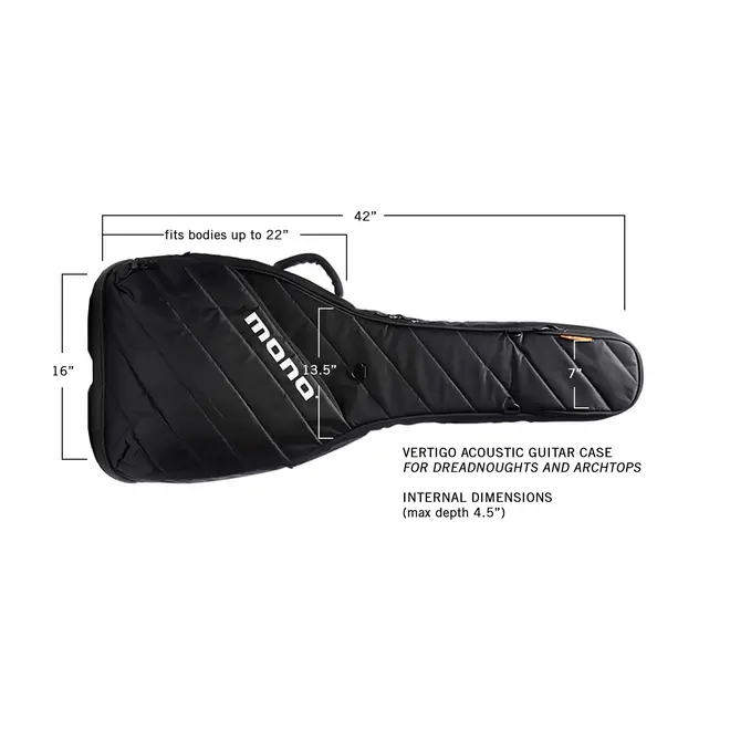 MONO M80 Vertigo Acoustic Guitar Case, Black