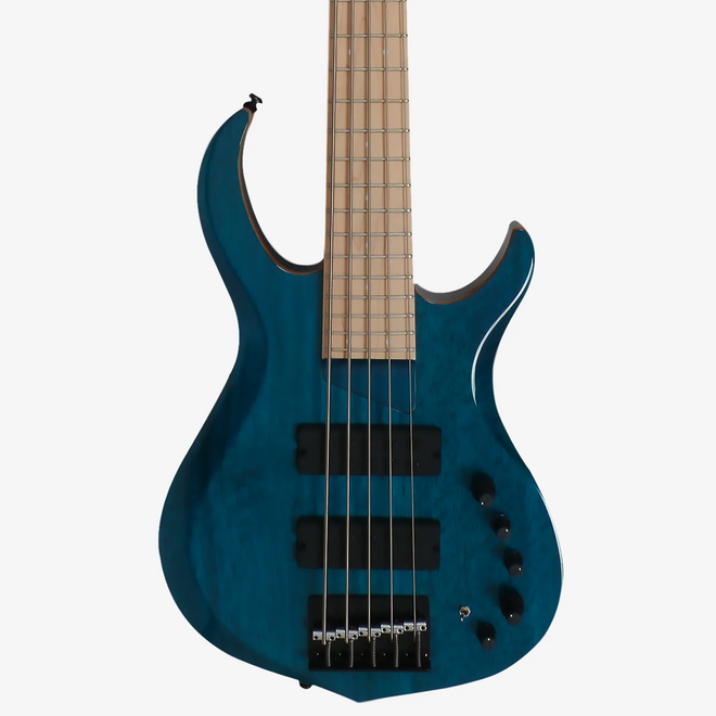 Sire Marcus Miller M2 2nd Generation Bass Guitar, 5-String, Transparent Blue