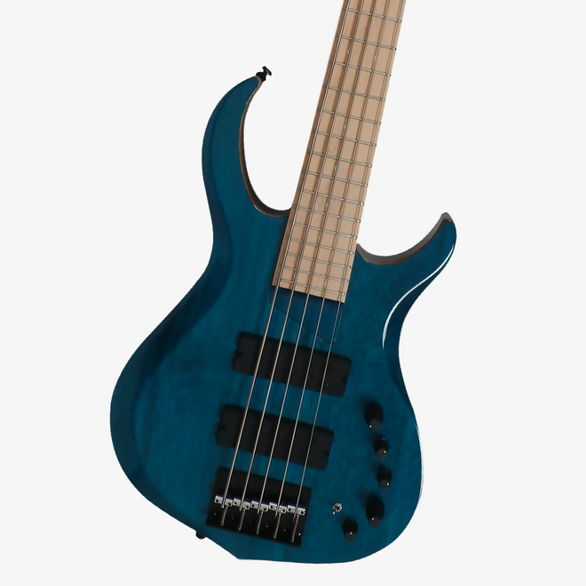 Sire Marcus Miller M2 2nd Generation Bass Guitar, 5-String, Transparent Blue