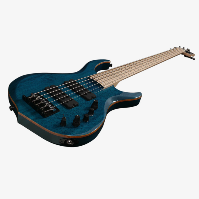 Sire Marcus Miller M2 2nd Generation Bass Guitar, 5-String, Transparent Blue