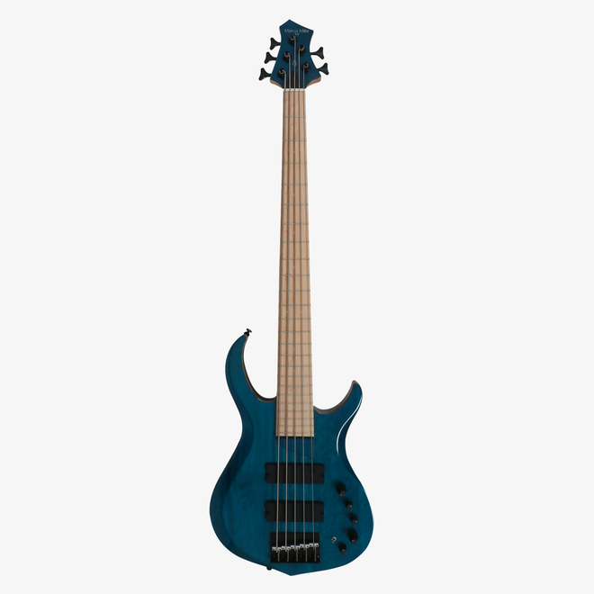 Sire Marcus Miller M2 2nd Generation Bass Guitar, 5-String, Transparent Blue