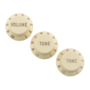 Fender Road Worn Stratocaster Knobs, Aged White (3 Pack)