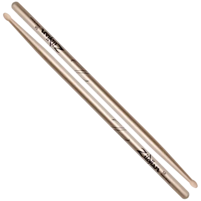 Zildjian Chroma Gold Metallic Hickory Drumsticks, Oval Wood Tip, 5A