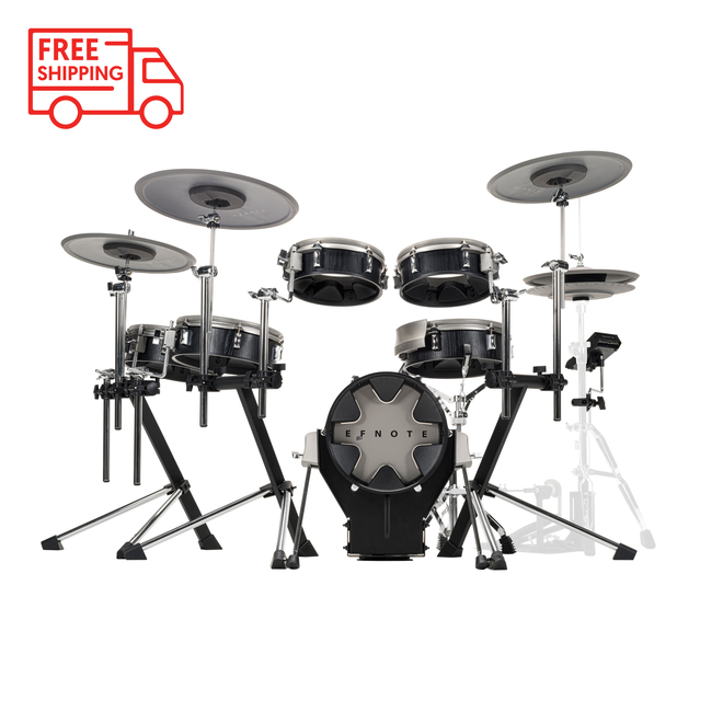 EFNOTE 3X Electronic Drum Set, Black Oak