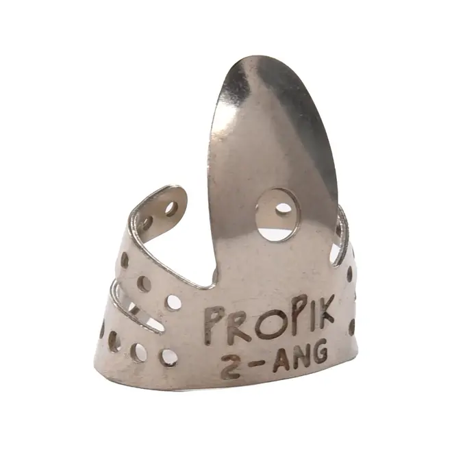 ProPik Extra Comfortable Split Wrap Fingerpicks, Nickel-Silver, #2, Angled (2 Pack)