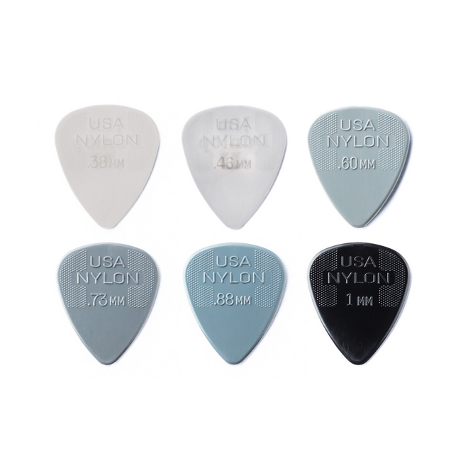 Jim Dunlop Nylon Standard Variety Guitar Pick Pack (12 Pack)
