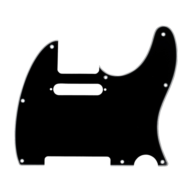 Fender 8-Hole Mount Multi-Ply Telecaster Pickguard, 3-Ply, Black