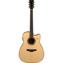 Yamaha TAG3 C TransAcoustic Dreadnought Cutaway Acoustic-Electric Guitar w/Built-In Looper & Effects, Natural, w/Hard Bag