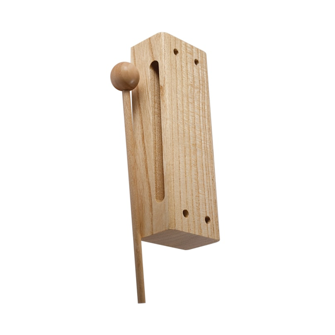 Mano Percussion Wood Block, w/Beater