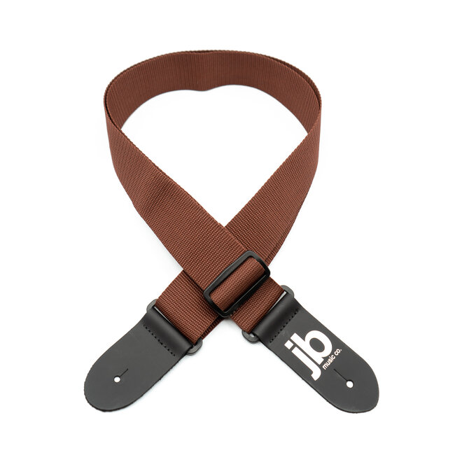 Perri’s 2” Nylon Guitar Strap w/JB Logo, Brown