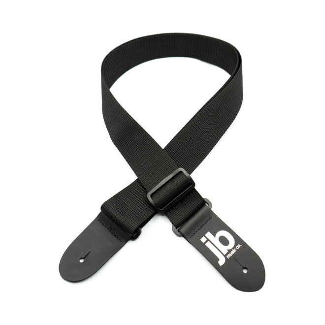 Perri’s 2” Nylon Guitar Strap w/JB Logo, Black