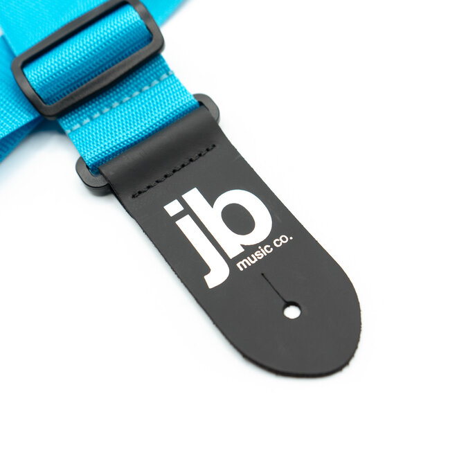 Perri’s 2” Nylon Guitar Strap w/JB Logo, Teal Blue
