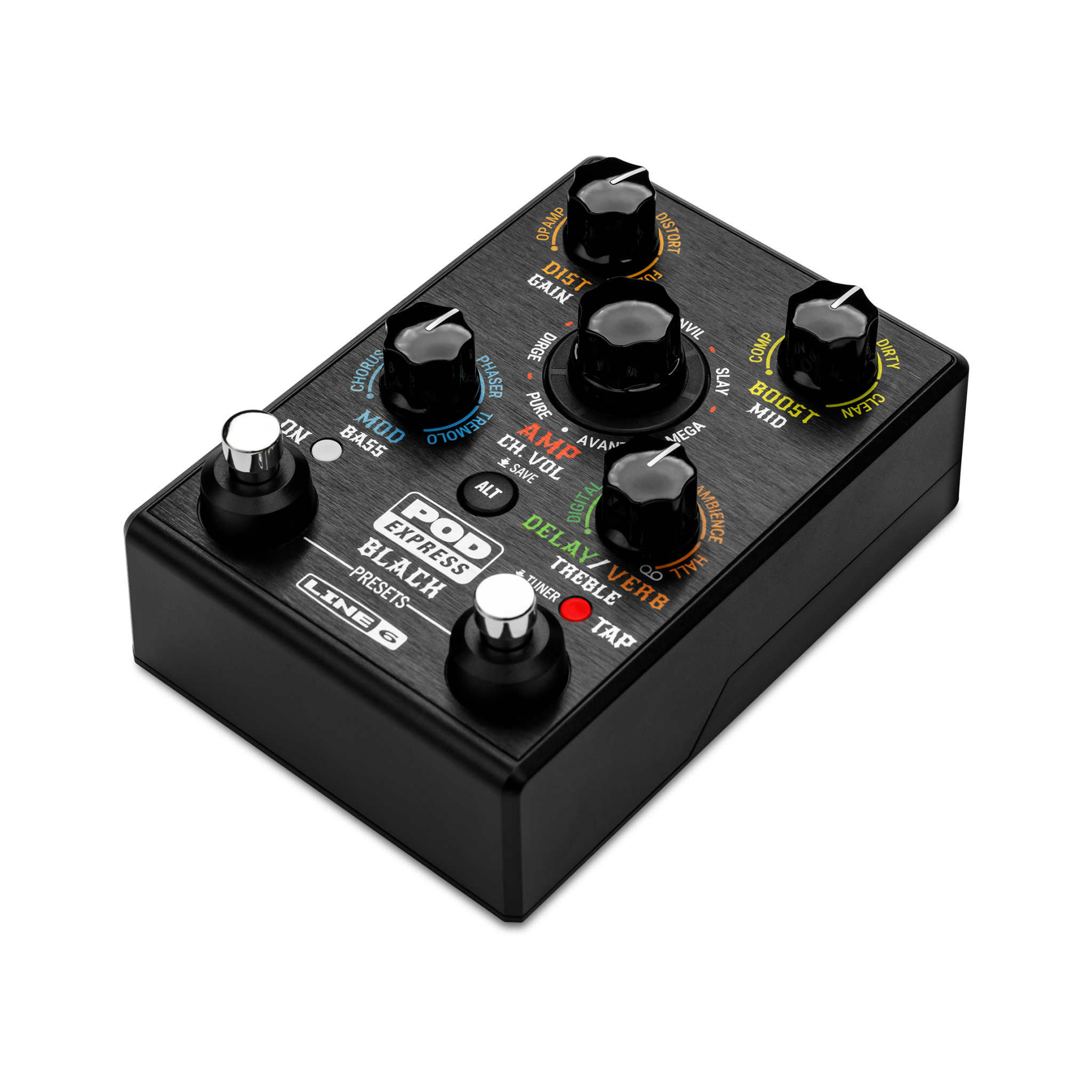 Line 6 POD Express Guitar Effects Processor Pedal, Black
