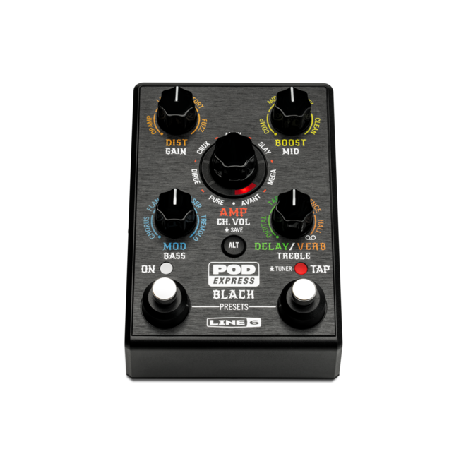 Line 6 POD Express Guitar Effects Processor Pedal, Black