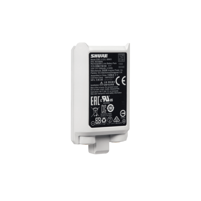Shure SB903 Rechargeable Lithium-ion Battery for SLXD Series