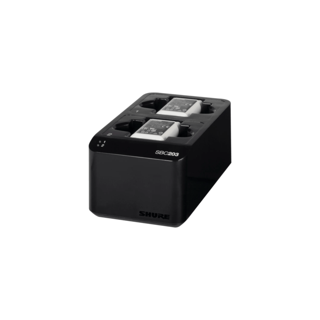 Shure SBC203 Dual Docking Charger for SLXD Series Transmitters & Batteries