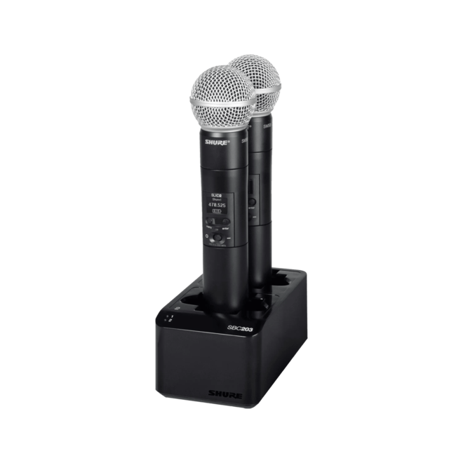 Shure SBC203 Dual Docking Charger for SLXD Series Transmitters & Batteries