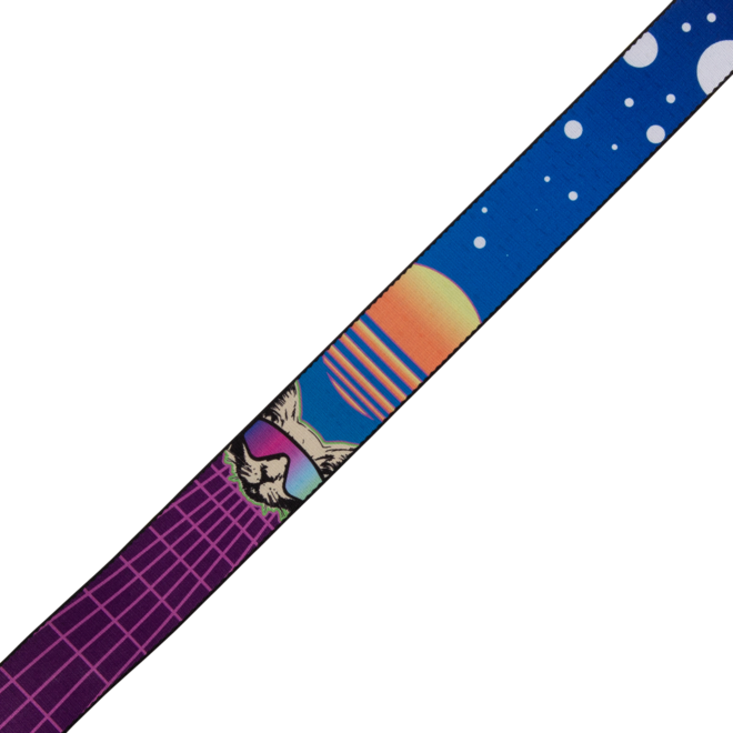 Levy's Graphic Waves Series 2” Polyester Guitar Strap, Cyber Cat Motif