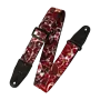 Levy's Nature Series 2" Polyester Printed Guitar Strap, Red Butterfly